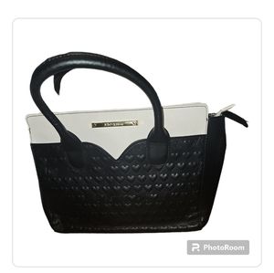 Betsey Johnson tote bag crossbody black and white NWOT never used